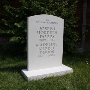 Portland Limestone headstone white