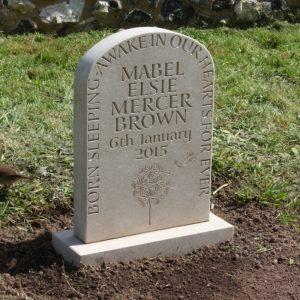 Portland Limestone grave headstone