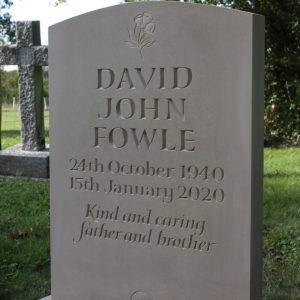 Sandstone Headstone in graveayard